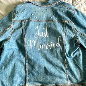 Just married jean jacket